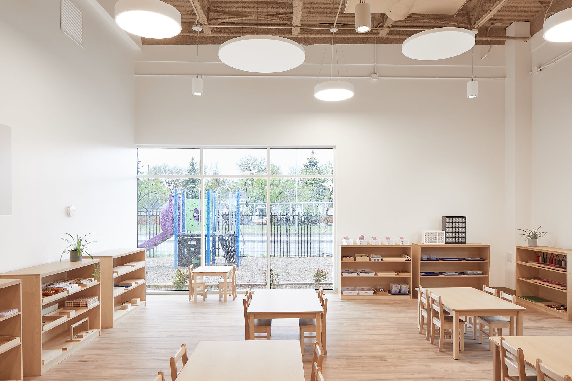 A bright room built for children